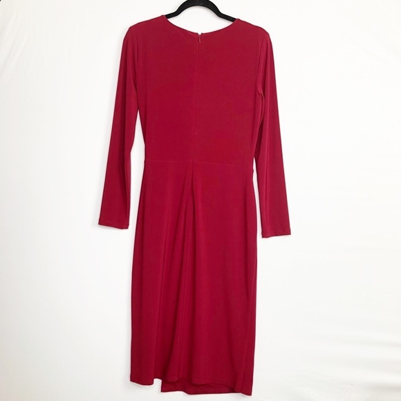 𝅺Lauren Ralph Lauren black label burgundy dress - Picture 8 of 10